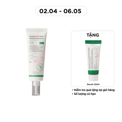 AXIS-Y - Kem Chống Nắng Vật Lý Dịu Nhẹ AXIS-Y Complete No-Stress Physical Sunscreen SPF50+ PA++++ 50ml