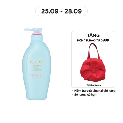 TSUBAKI Dầu Xả Phục Hồi Sạch Dầu Mát Lạnh Tsubaki Premium Cool & Repair Conditioner F 450ml