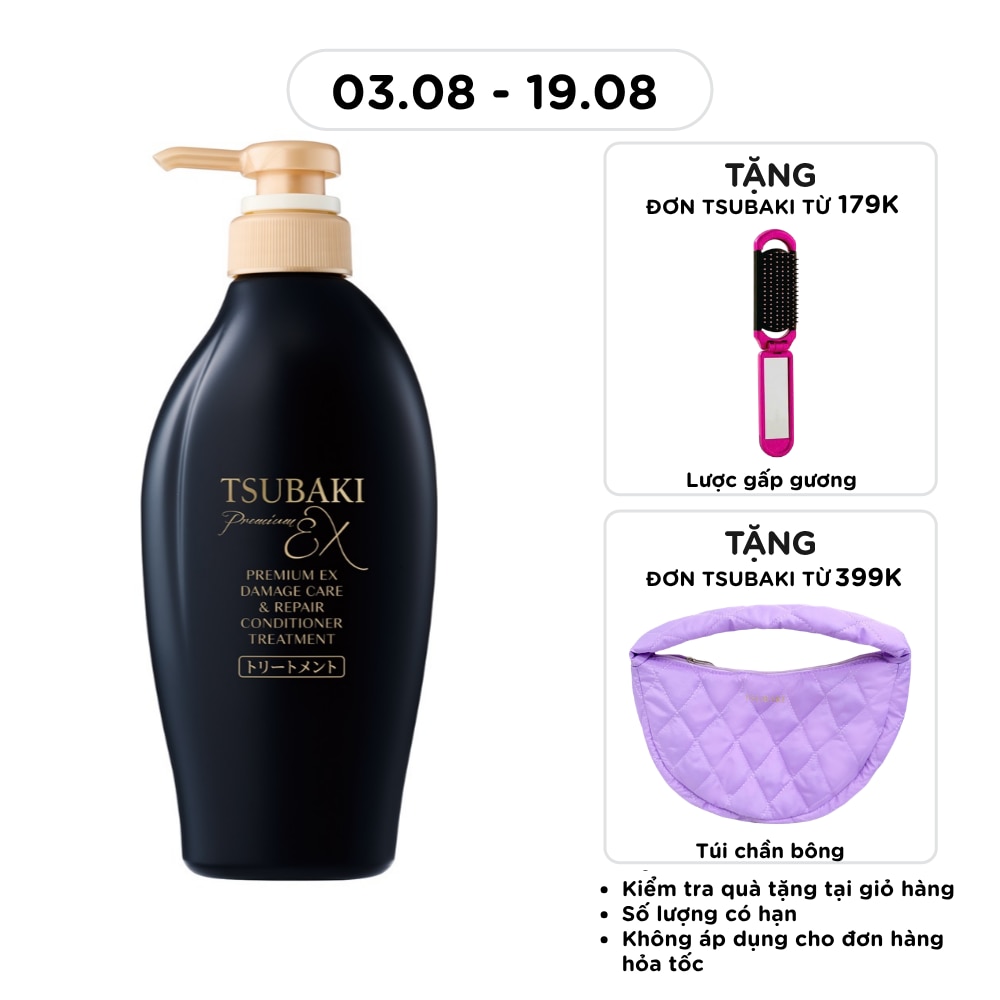 Dầu Xả Phục Hồi Chuyên Sâu Tsubaki Premium Ex Damage Care & Repair Conditioner Treatment 450ml image