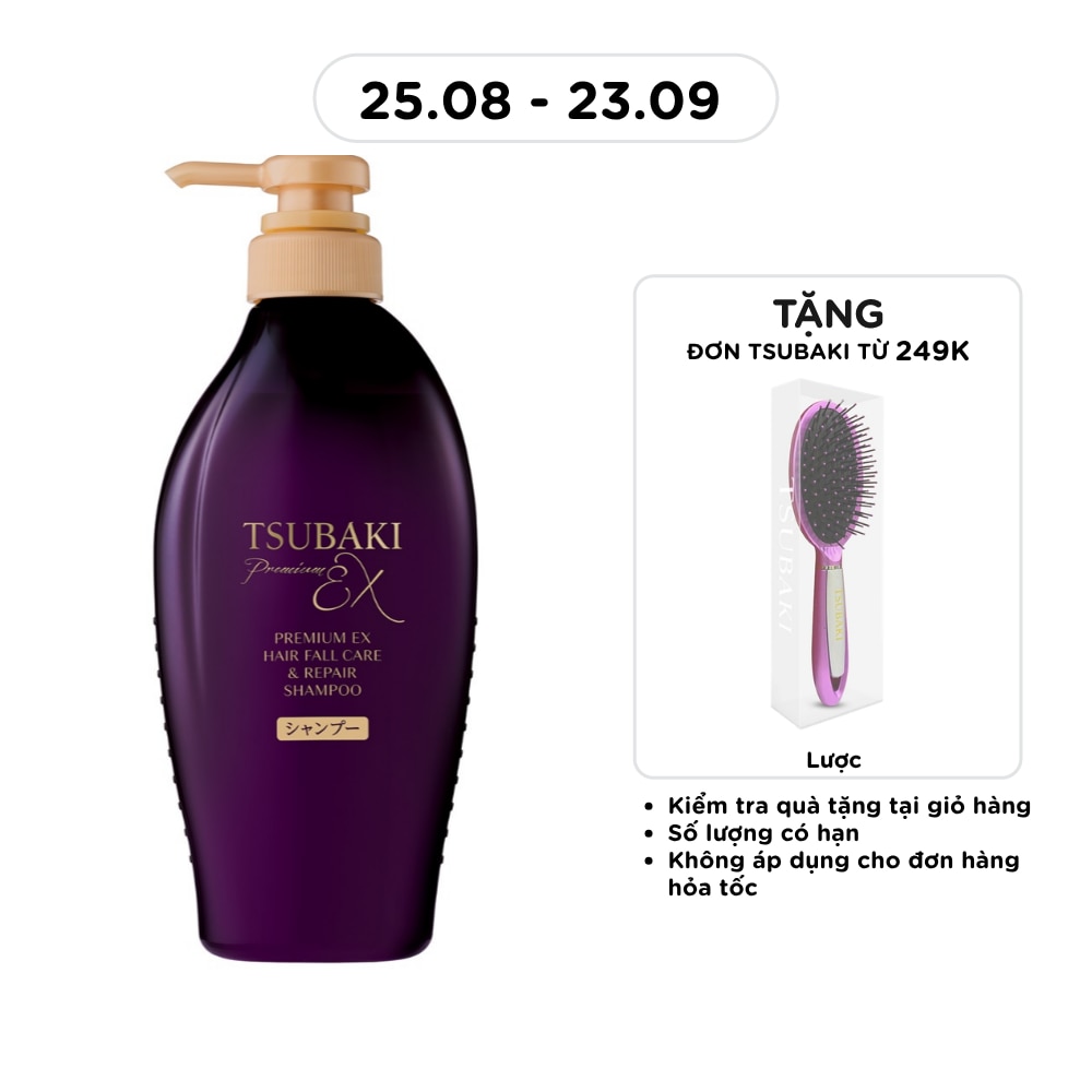 Dầu Gội Phục Hồi & Ngăn Gãy Rụng Tsubaki Premium Ex Hair Fall Care & Repair Shampoo 450ml image