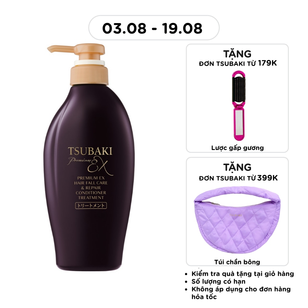 Dầu Xả Phục Hồi & Ngăn Gãy Rụng Tsubaki Premium Ex Hair Fall Care&Repair Conditioner Treatment 450ml