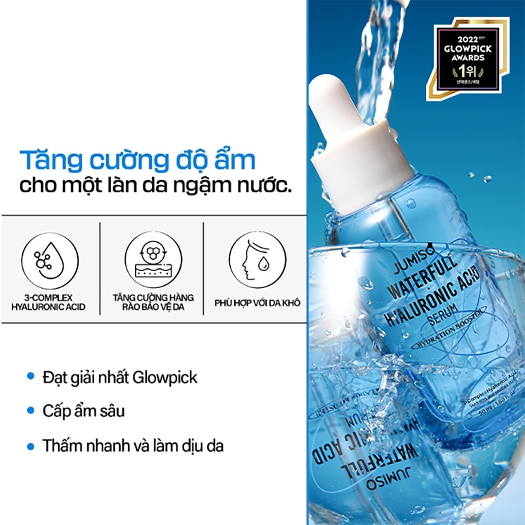 Tinh Chất Dưỡng Ẩm JUMISO Waterfull Hyaluronic Acid Serum 50ml