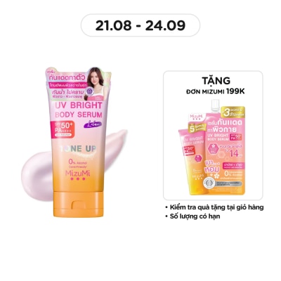 MIZUMI Kem Chống Nắng Nâng Tone Mizumi UV Bright Body Serum Lilac SPF50+ PA++++ 120g