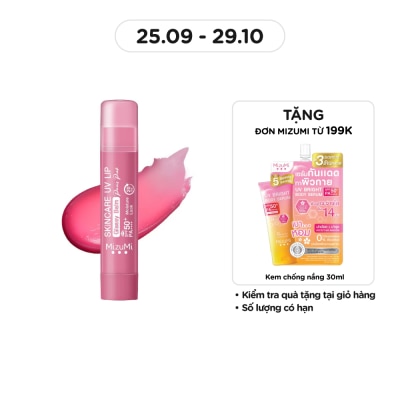 MIZUMI Son Dưỡng Chống Nắng Mizumi Skincare UV Lip Glassy Balm Paris Pink 3.5g