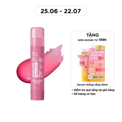 MIZUMI - Son Dưỡng Chống Nắng Mizumi Skincare UV Lip Glassy Balm Paris Pink 3.5g