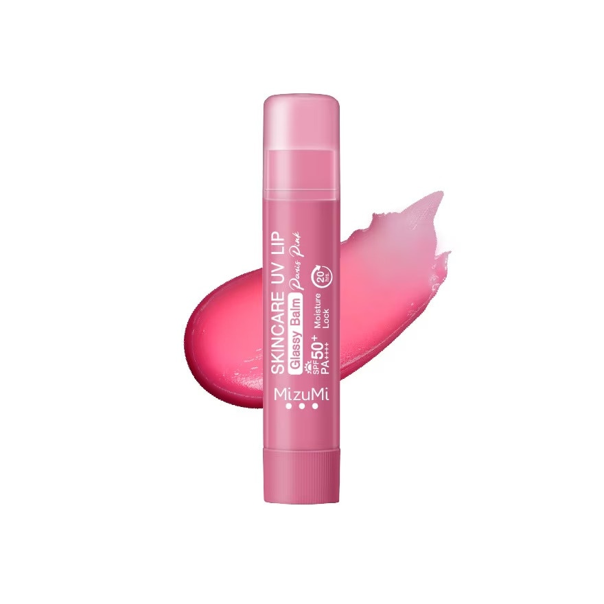 Son Dưỡng Chống Nắng Mizumi Skincare UV Lip Glassy Balm Paris Pink 3.5g