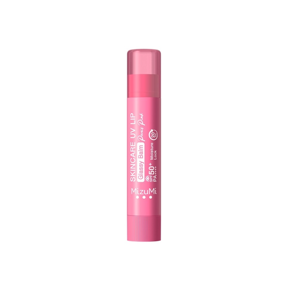 Son Dưỡng Chống Nắng Mizumi Skincare UV Lip Glassy Balm Paris Pink 3.5g