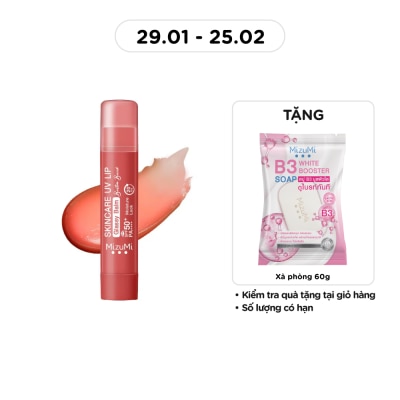 MIZUMI Son Dưỡng Chống Nắng Mizumi Skincare UV Lip Glassy Balm Boston Brick 3.5g