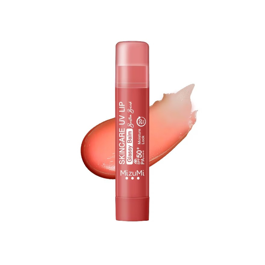 Son Dưỡng Chống Nắng Mizumi Skincare UV Lip Glassy Balm Boston Brick 3.5g