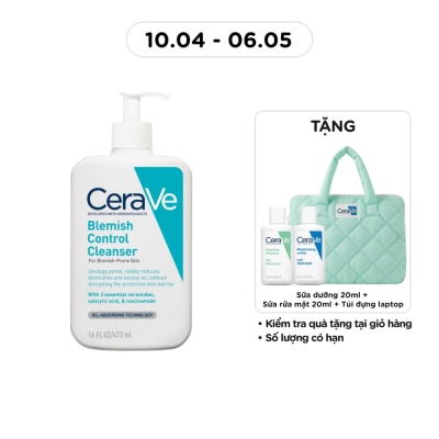 CERAVE - Sữa Rửa Mặt Cerave Cho Da Dầu Mụn Blemish Control Cleanser 473ml