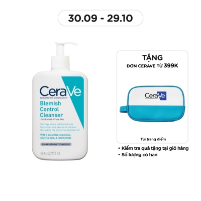 CERAVE Sữa Rửa Mặt Cerave Cho Da Dầu Mụn Blemish Control Cleanser 473ml