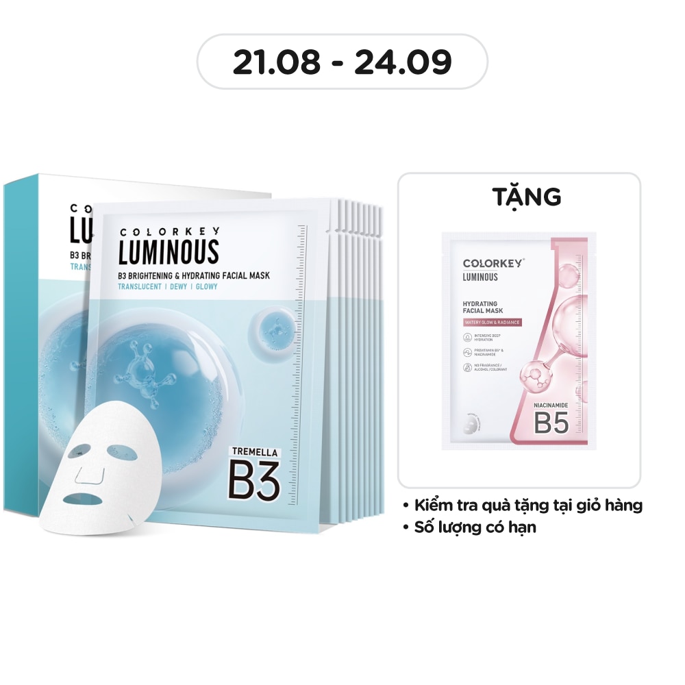 Luminous B3 Brightening & Hydrating Facial Mask 30ml x 10pcs