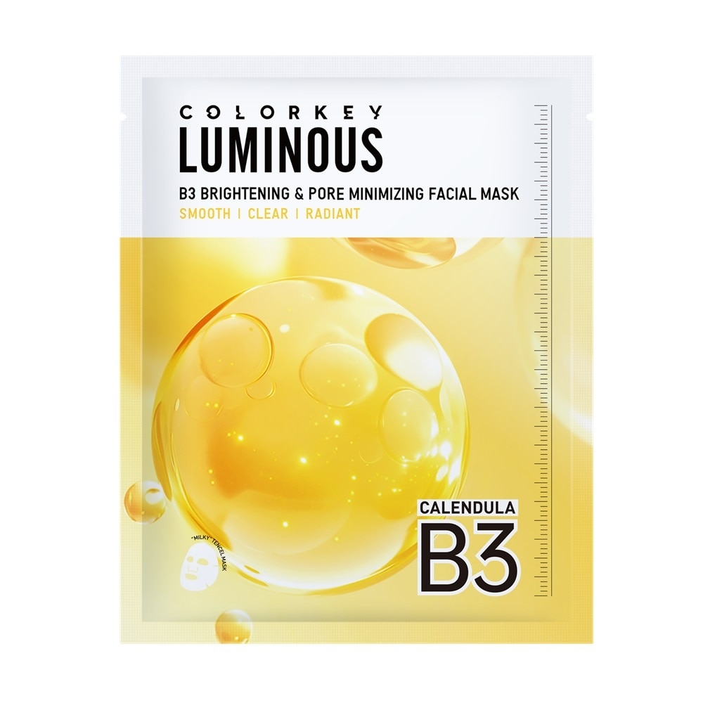 Mặt Nạ Se Khít Lỗ Chân Lông Và Sáng Da B3 Colorkey Luminous B3 Brightening & Pore Minimizing Facial Mask 30ml x 10pcs