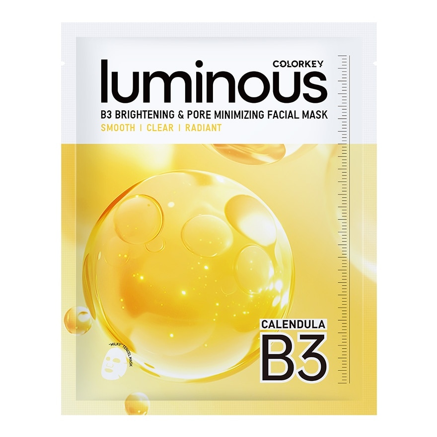 Mặt Nạ Se Khít Lỗ Chân Lông Và Sáng Da B3 Colorkey Luminous B3 Brightening & Pore Minimizing Facial Mask 30ml x 10pcs image