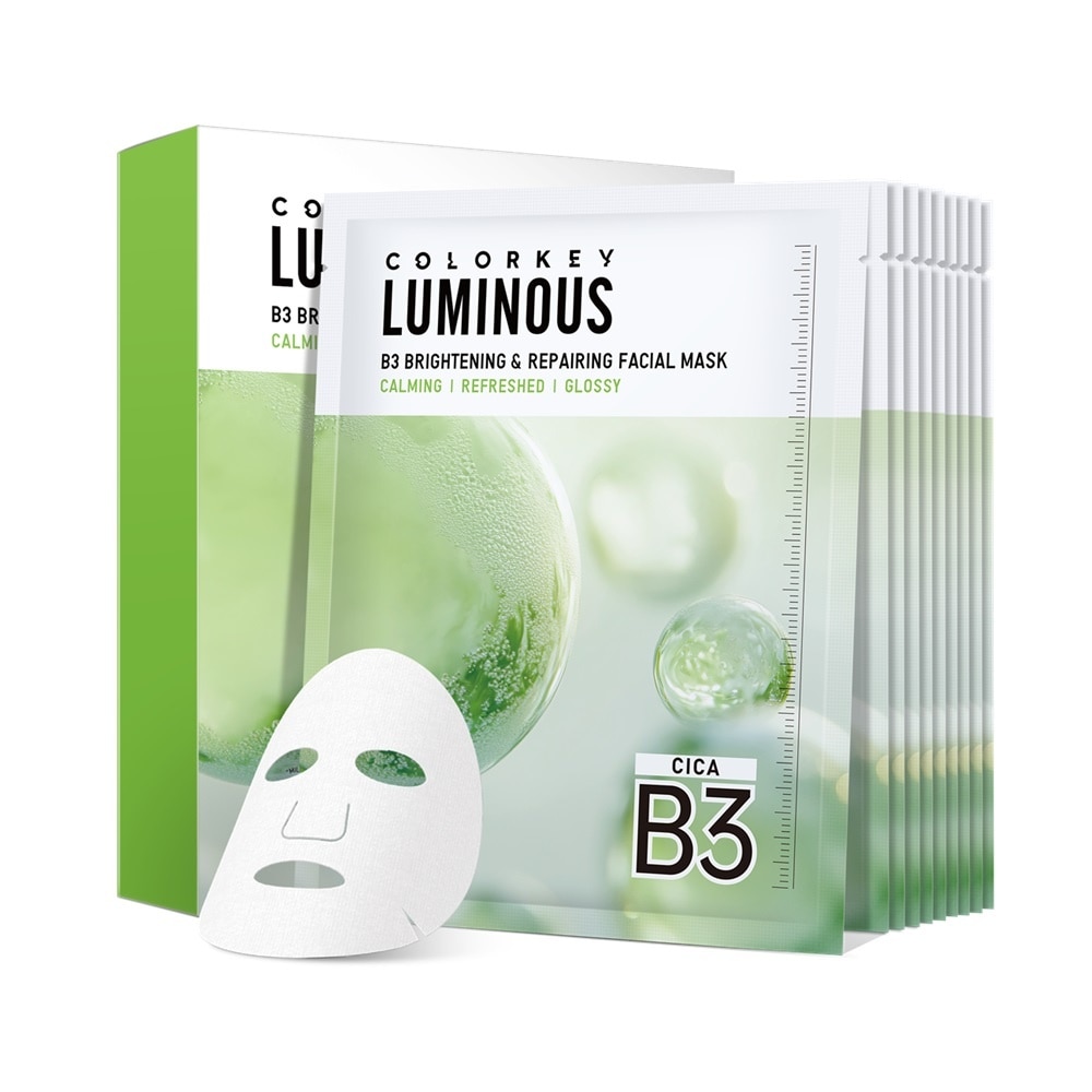 Colorkey Luminous B3 Brightening & Repairing Facial Mask 30ml x 10pcs
