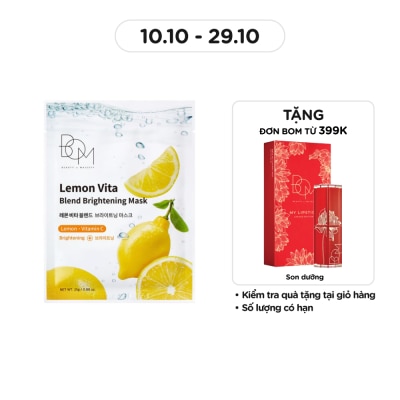 BOM Mặt Nạ BOM Dưỡng Sáng Da Lemon Vita Blend Brightening Mask 25g