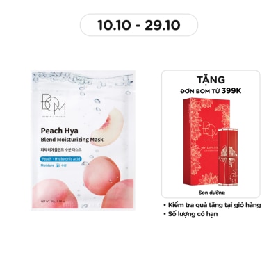 BOM Mặt Nạ BOM Dưỡng Ẩm Peach Hya Blend Moisturizing Mask 25g