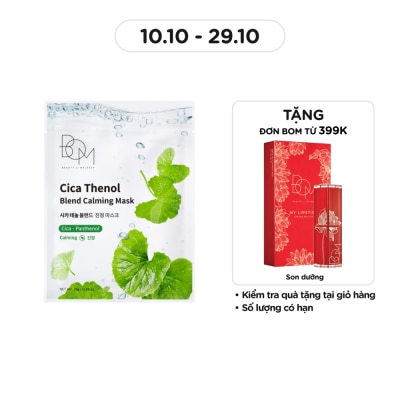 BOM Mặt Nạ BOM Dưỡng Ẩm & Dịu Da Cica Thenol Blend Calming Mask 25g