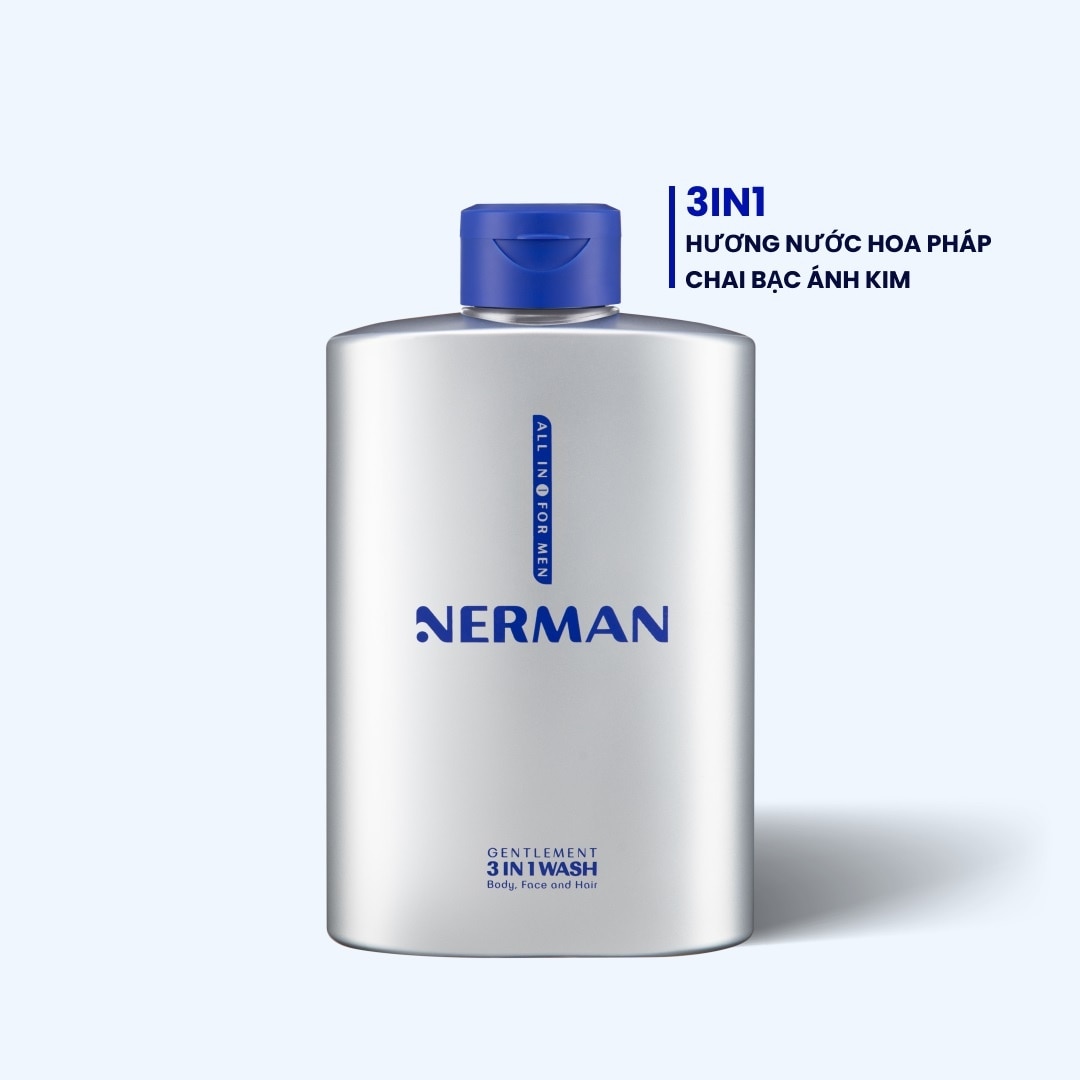 Sữa Tắm Gội Nerman Gentlman 3In1 Wash 350g