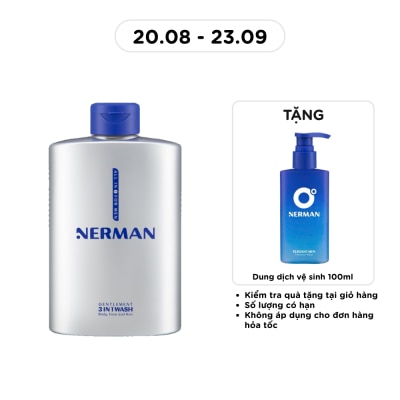 NERMAN Sữa Tắm Gội Nerman Gentlman 3In1 Wash 350g image