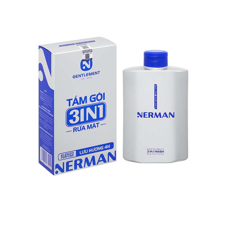 Sữa Tắm Gội Nerman Gentlman 3In1 Wash 350g