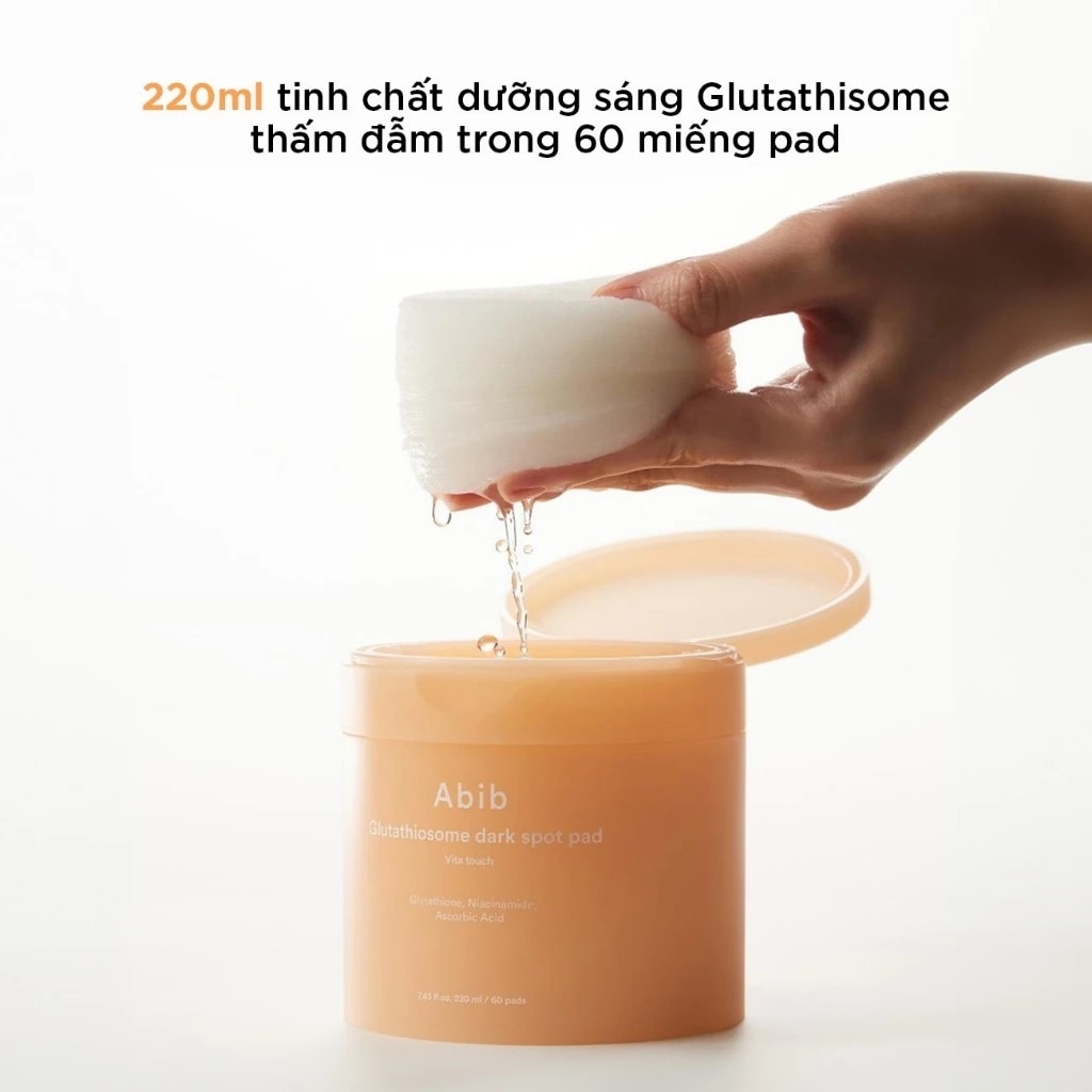 Toner Pad Dưỡng Sáng, Mờ Thâm Abib Glutathiosome Dark Spot Pad Vita Touch 220ml(60pcs)