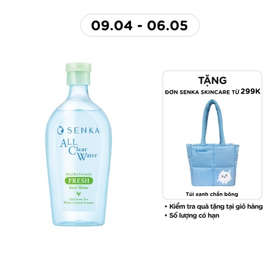 SENKA - Nước Tẩy Trang Senka A.L.L Clear Water Micellar Formula Fresh N 400ml