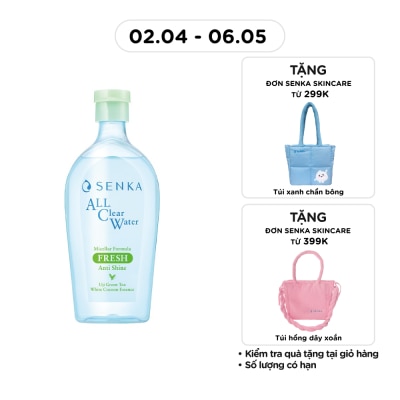 SENKA - Nước Tẩy Trang Senka A.L.L Clear Water Micellar Formula Fresh N 400ml