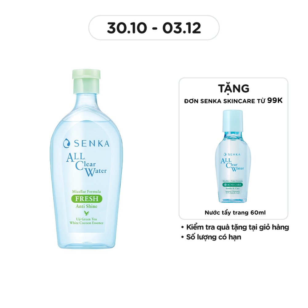 Nước Tẩy Trang Senka A.L.L Clear Water Micellar Formula Fresh N 400ml