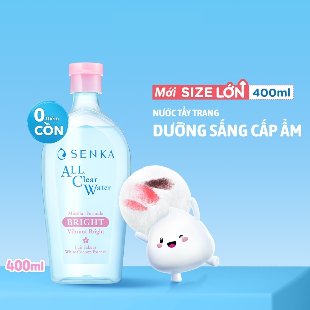 Nước Tẩy Trang Senka A.L.L Clear Water Micellar Formula Bright N 400ml