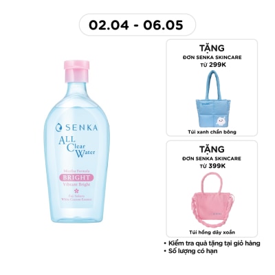 SENKA - Nước Tẩy Trang Senka A.L.L Clear Water Micellar Formula Bright N 400ml