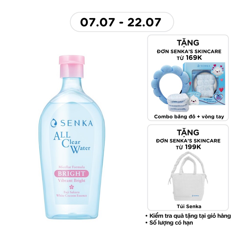 Nước Tẩy Trang Senka A.L.L Clear Water Micellar Formula Bright N 400ml