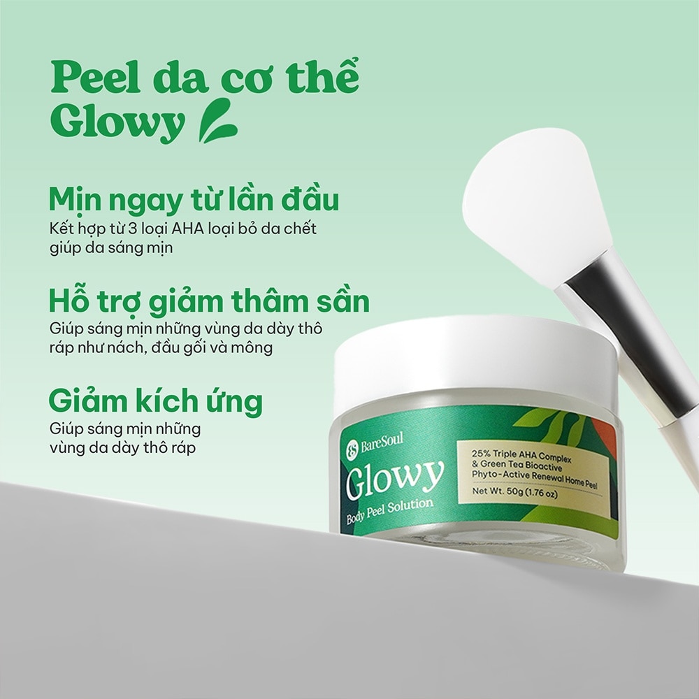 Tinh Chất Tẩy Da Chết Toàn Thân Baresoul Glowy Body Peel Solution 50g