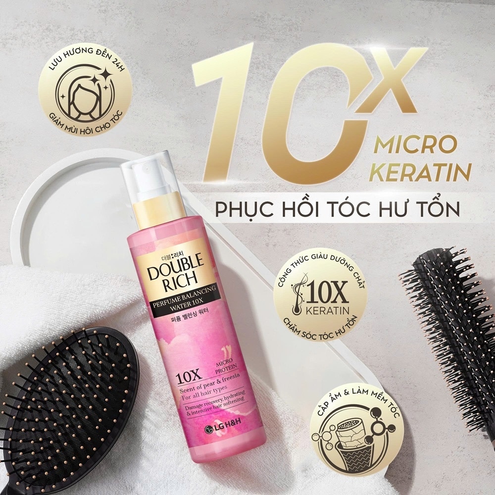 Xịt Dưỡng Tóc Double Rich Perfume Keratin 10X 200ml