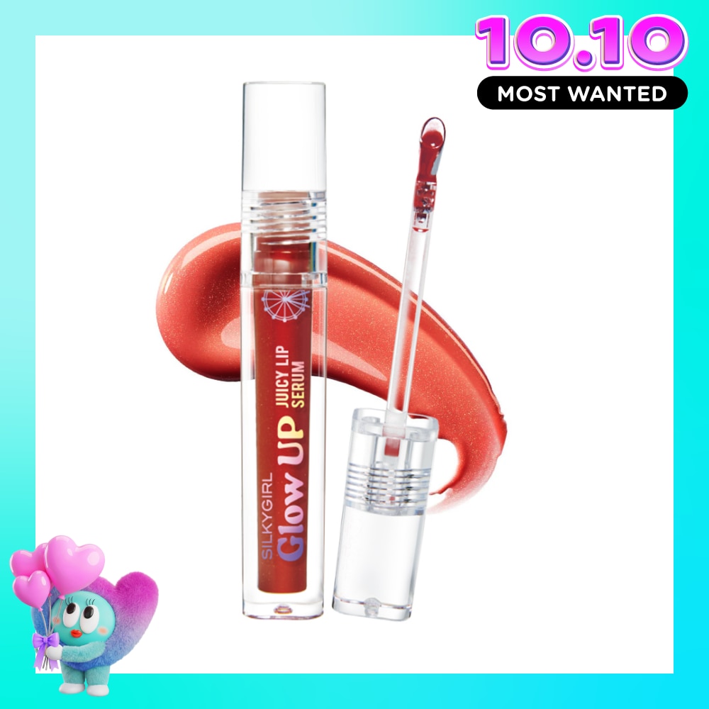 Son Bóng Có Màu Silkygirl Glow Up Juicy Lip Serum 2g .#04 Pompom Cam Đất