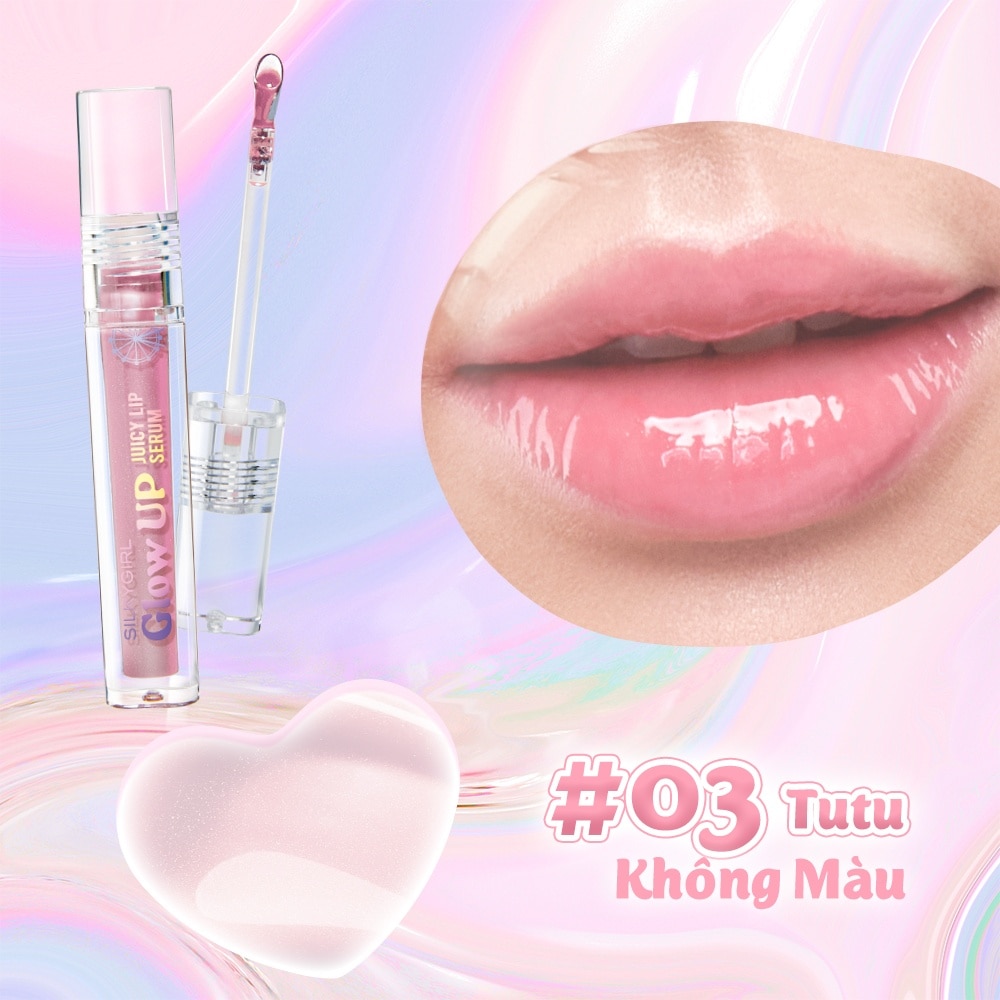 Son Bóng Có Màu Silkygirl Glow Up Juicy Lip Serum 2g .#03 Tutu