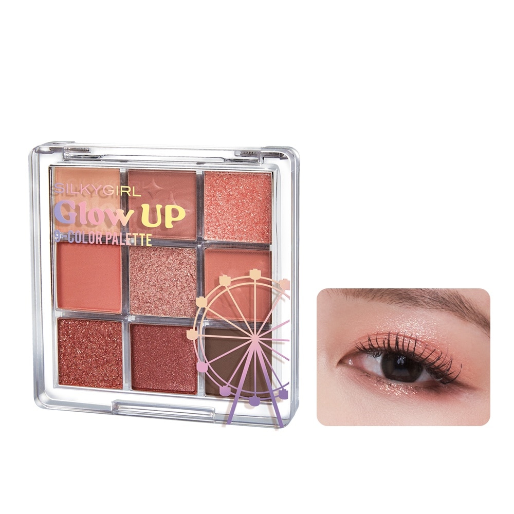 Bảng Phấn Mắt 9 Màu Silkygirl Glow Up Palette 7,2g .#02 Unicorn