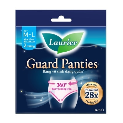 LAURIER Băng Vệ Sinh Dạng Quần Laurier Chống Tràn Size M-L 2pcs