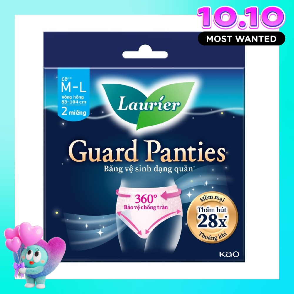 Băng Vệ Sinh Dạng Quần Laurier Chống Tràn Size M-L 2pcs