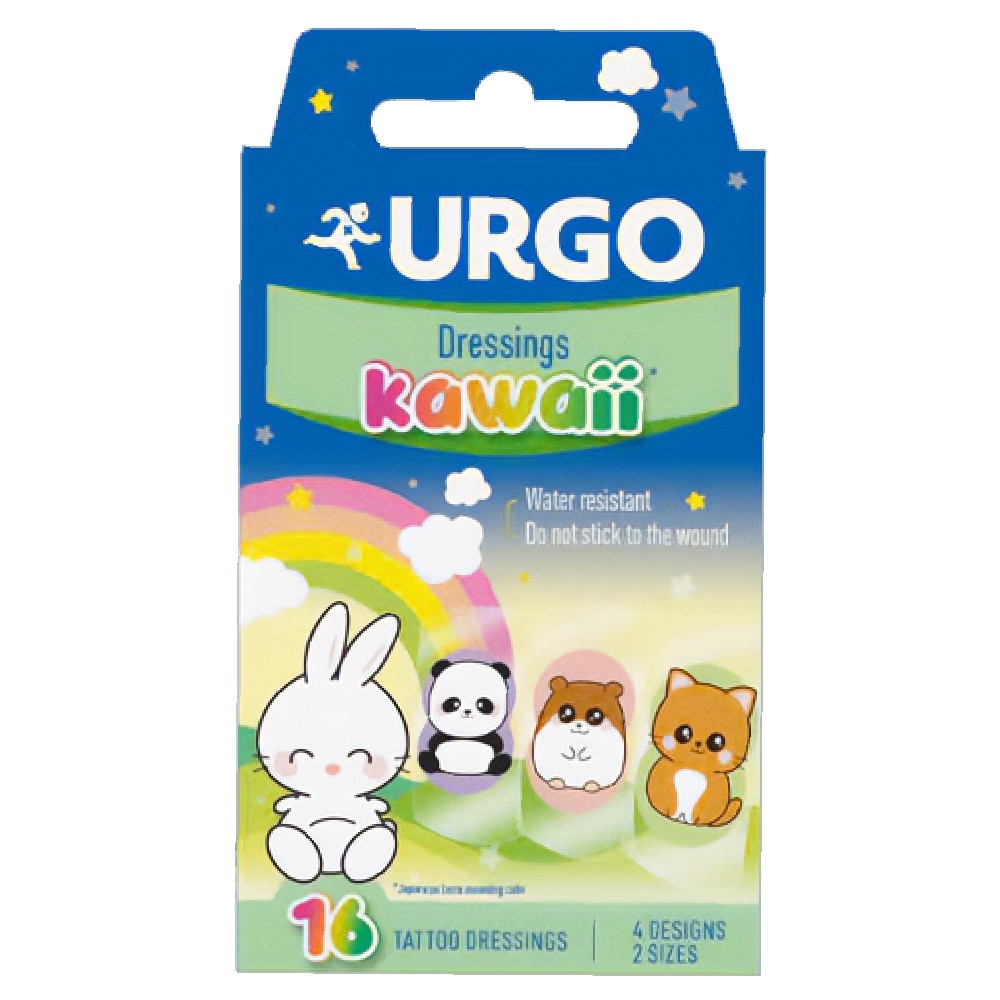 Băng Cá Nhân Trẻ Em Urgo Kawaii 2 Kích Cỡ 16Pcs
