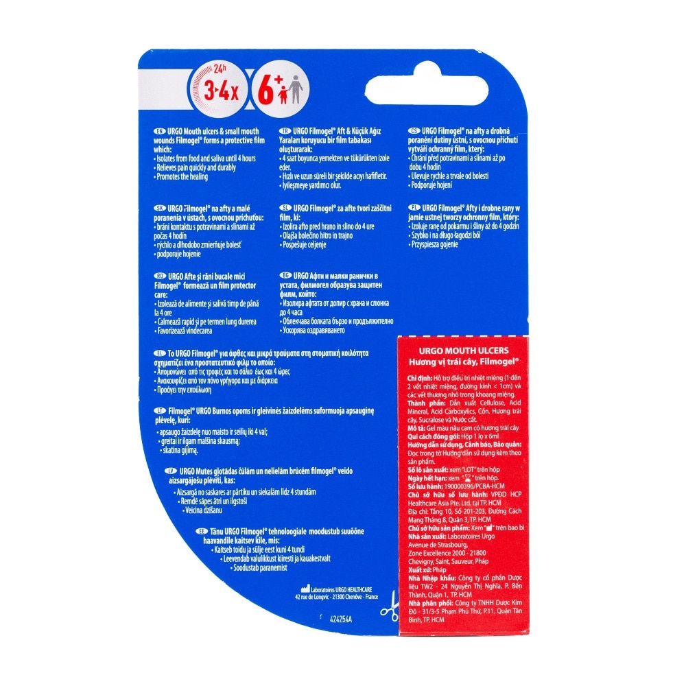 Gel Urgo Mouth Ulcers Giảm Nhiệt Miệng 6ml