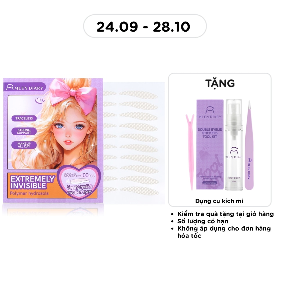 Kích Mí Mlen Diary Dành Cho Mí Sụp 100Pcs image