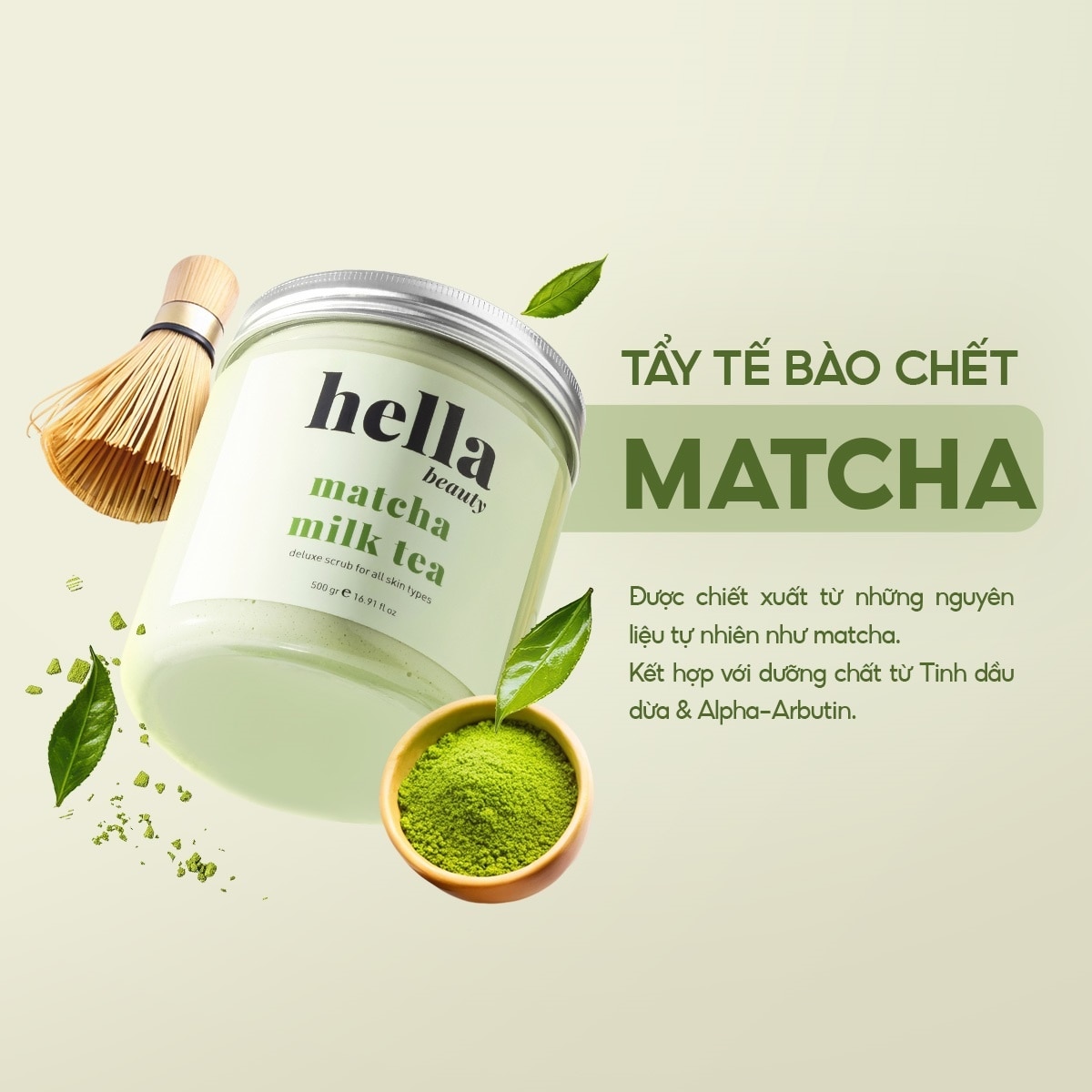 Hella Beauty Matcha Milk Tea 500g