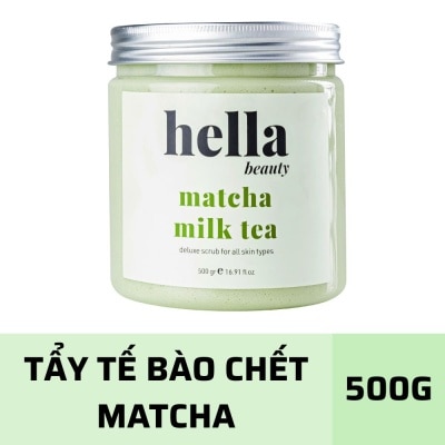HELLA BEAUTY - Tẩy Tế Bào Chết Toàn Thân Hella Beauty Matcha Milk Tea 500g