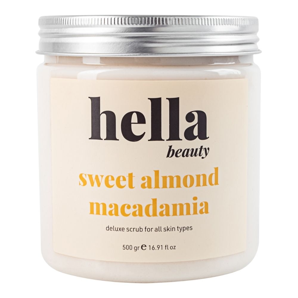 Tẩy Tế Bào Chết Toàn Thân Hella Beauty Hạnh Nhân Macca Sweet Almond Macadamia 500g