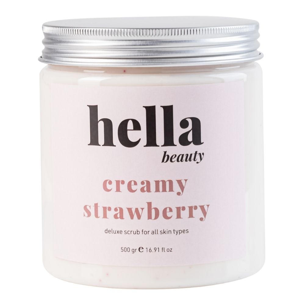 Tẩy Tế Bào Chết Toàn Thân Hella Beauty Kem Dâu Creamy Strawberry 500g