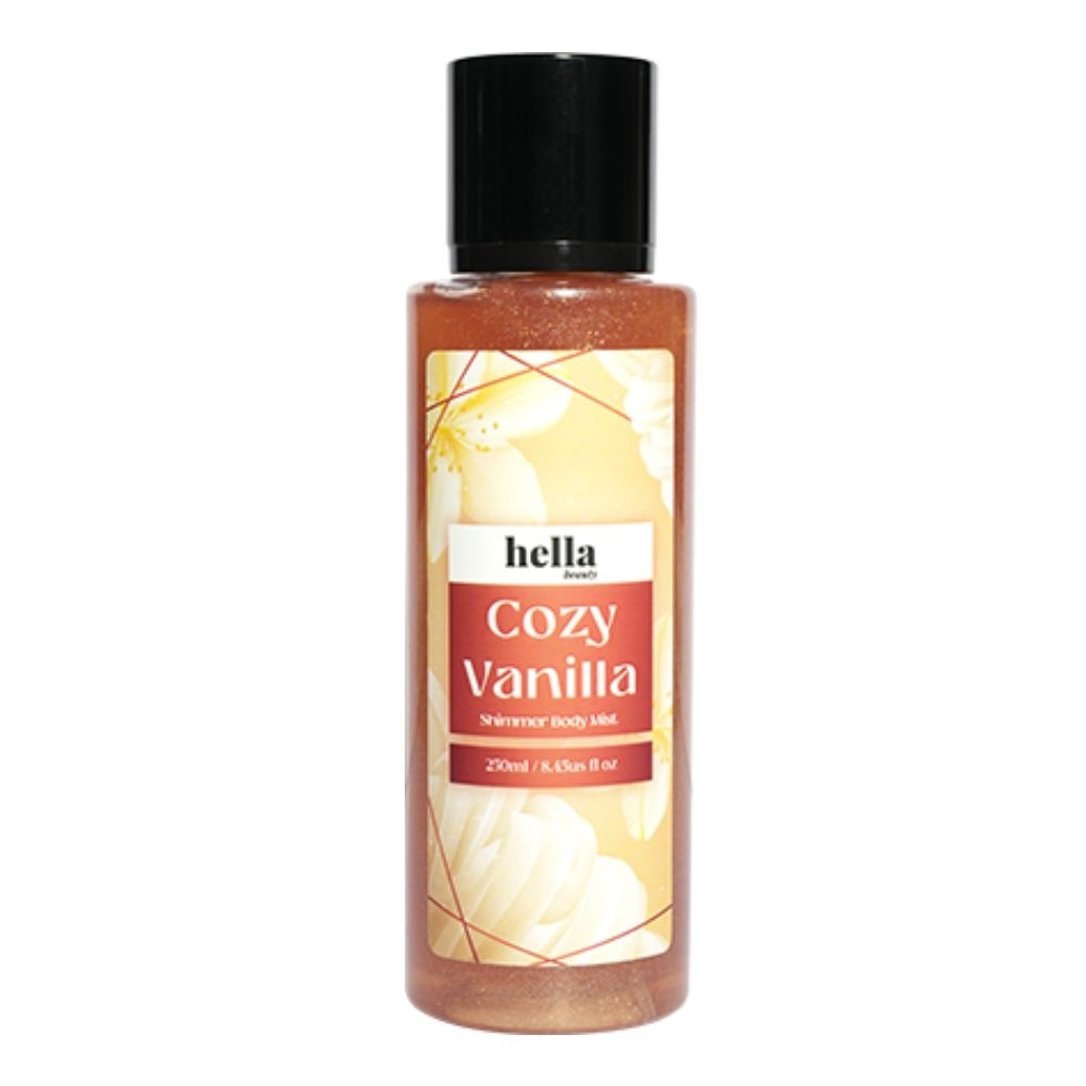 Hella Beauty Cozy Vanilla Shimmer Body Mist 250ml