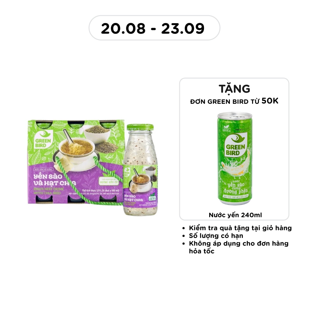 Bird's Nest Drink&Chia Seeds 185mlx6pcs