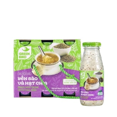 GREEN BIRD Bird's Nest Drink&Chia Seeds 185mlx6pcs image
