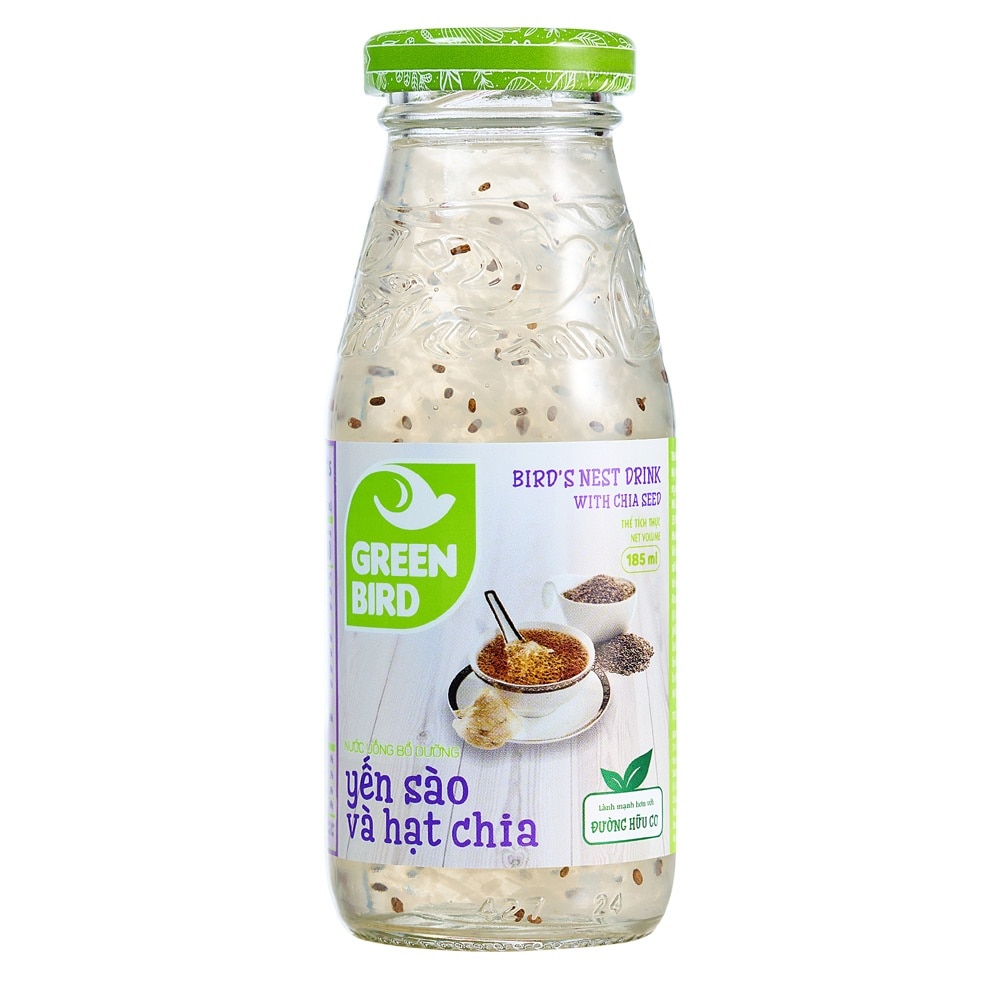Green Bird Bird's Nest Drink&Chia Seeds 185mlx6pcs